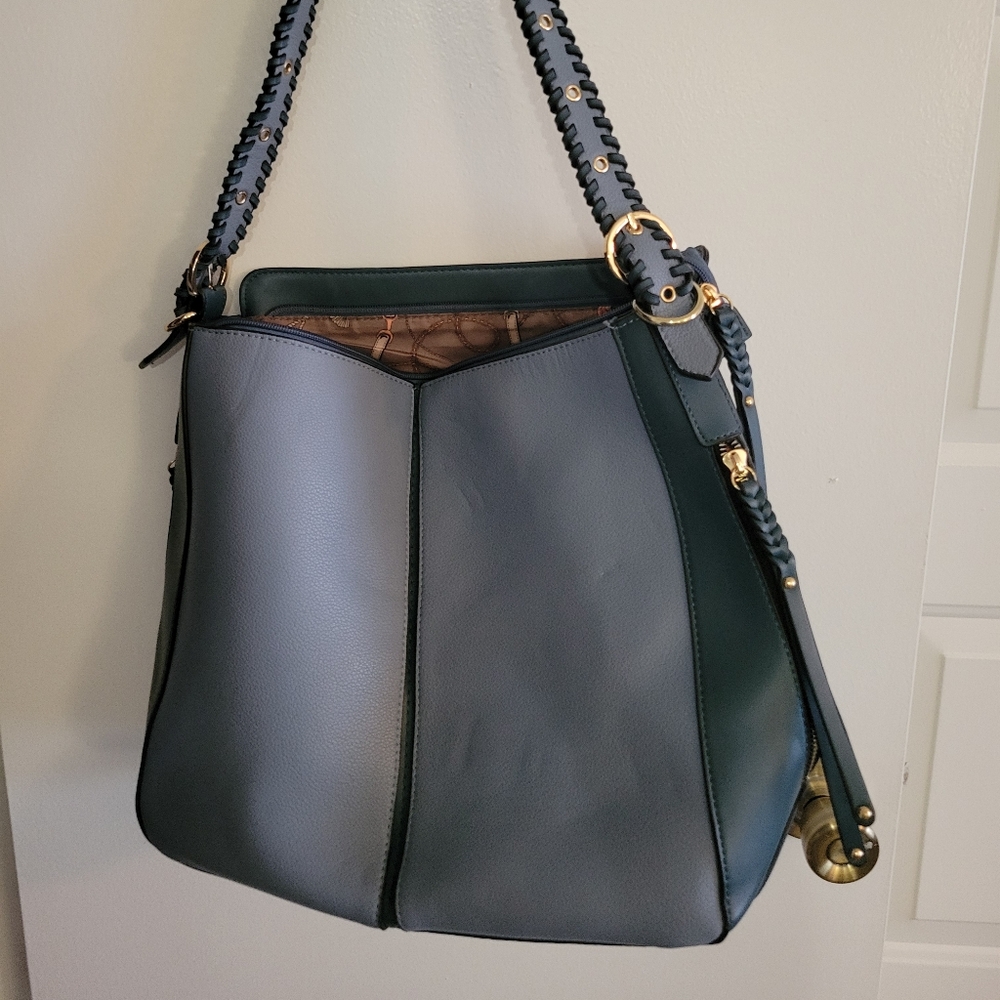 Montana West Blue and Green Shoulder Bag
